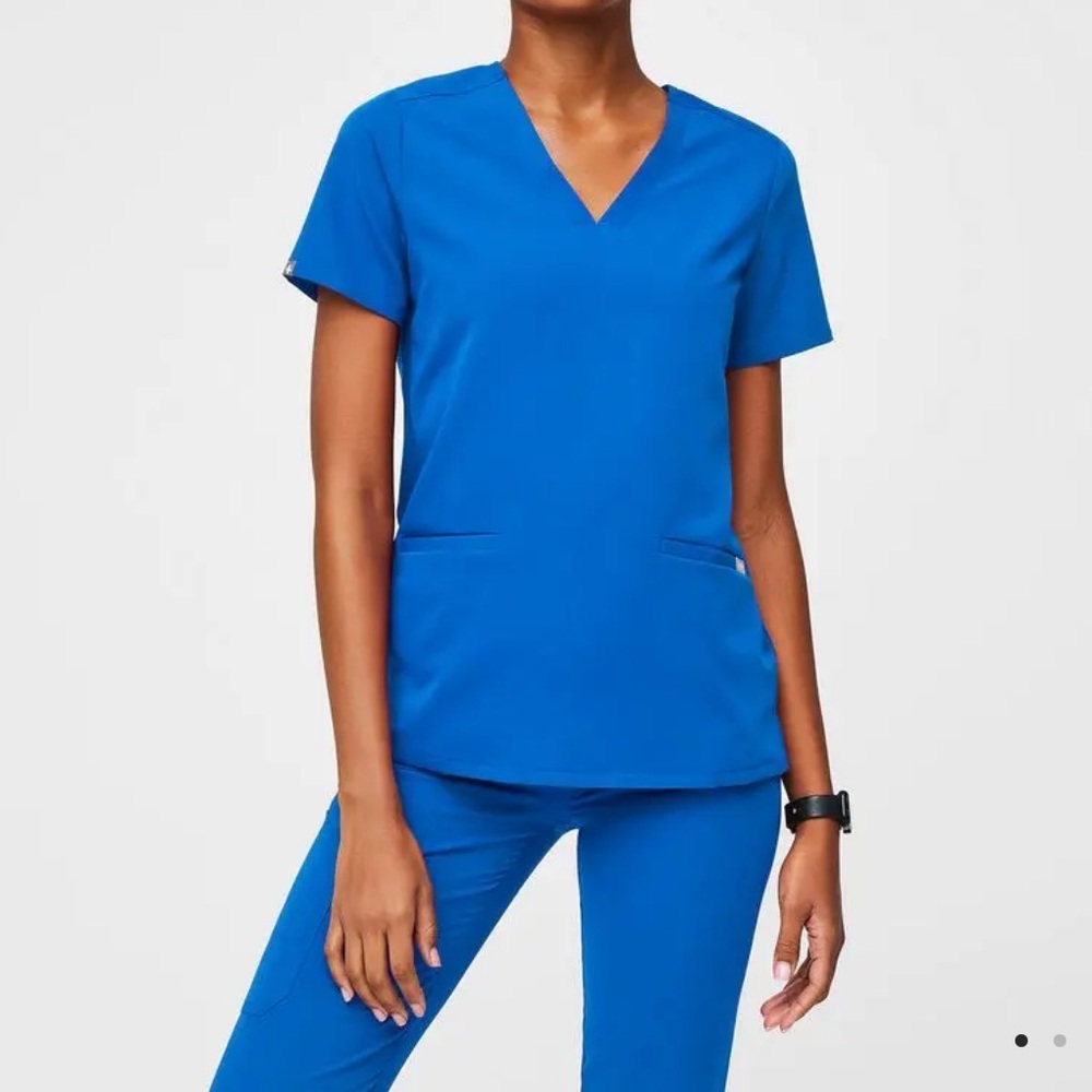 FIGS Casma Scrub Top Royal Blue
